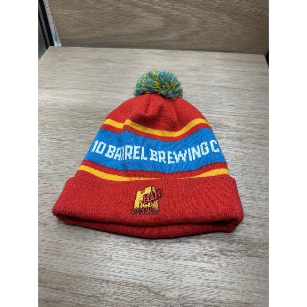 10 Barrel Brewing Co Beanie Hella Big Air Retro Pattern Design Street Portland